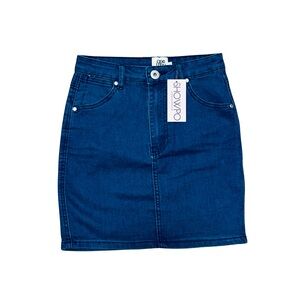 Showpo High Waisted Denim Skirt